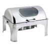 Borrelli Chafing Dish 9 Ltr with Viewing Window And Roll-Top Lid